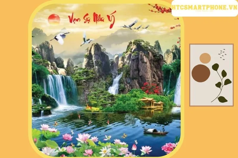 Tranh Dán Tường, Rèm Cửa Cuốn 3D Sơn Động